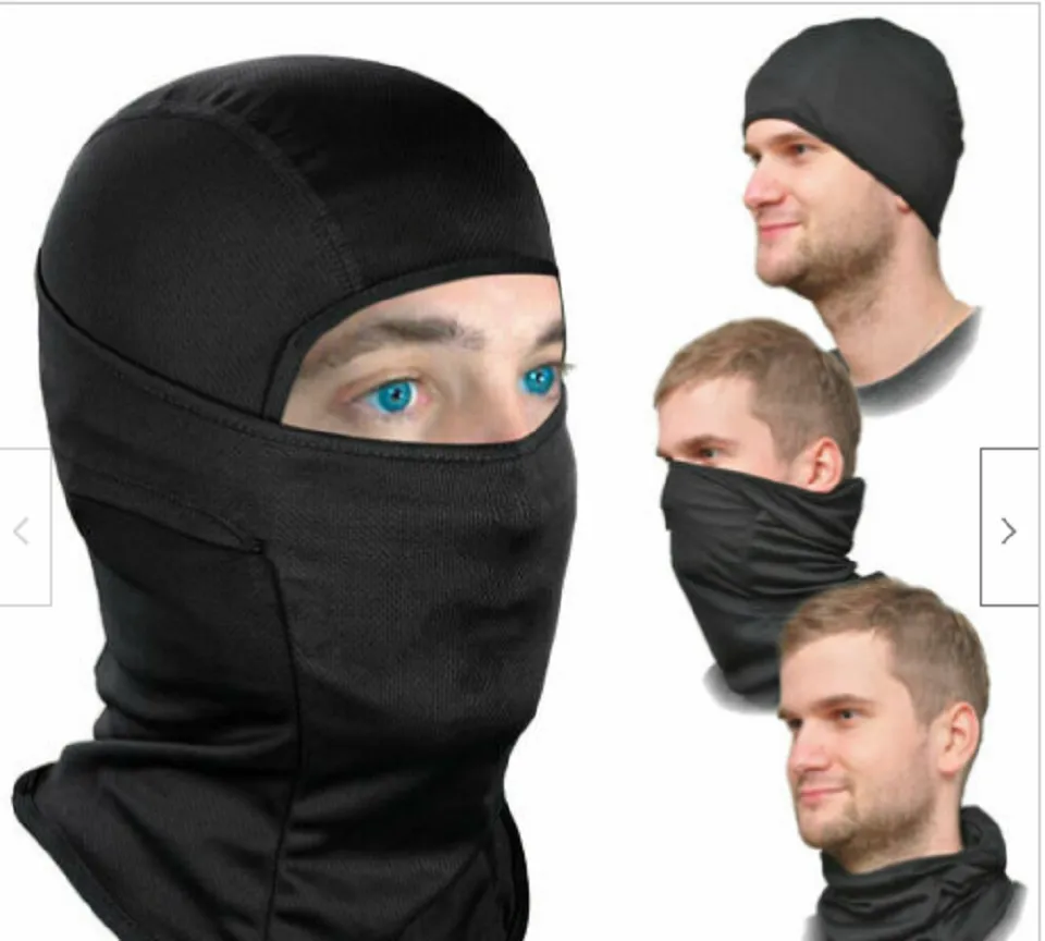 ✅ Balaclava Face Mask UV Protection Ski Sun Hood Masks for Men Women Black _mkpt44