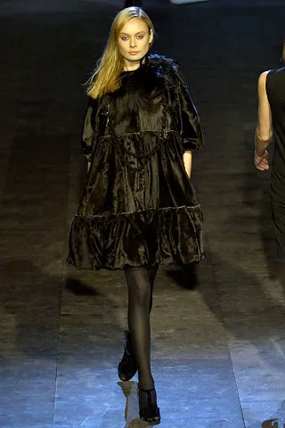 2006 Lanvin Fur Swing Coat