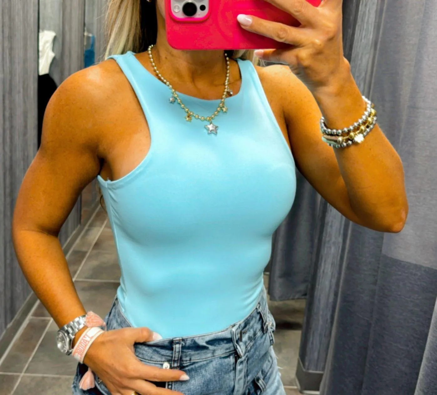 5040 Round neck sleeveless bodysuit
