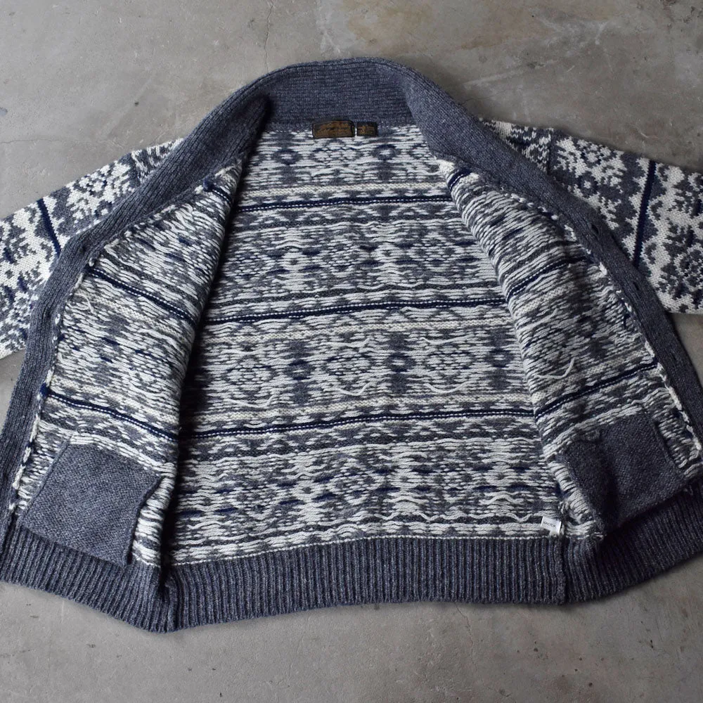 80’s Eddie Bauer 黒タグ！ 総柄 ニット カーディガン 231211H