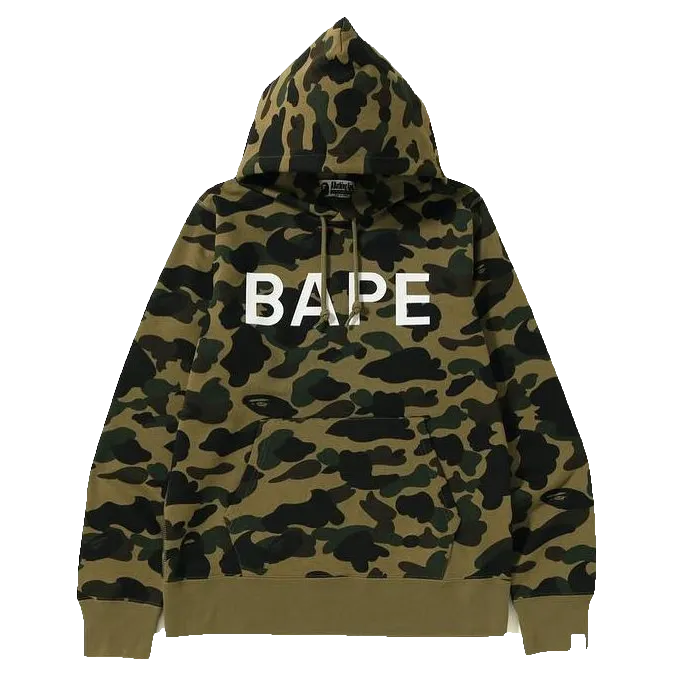 A Bathing Ape 1st Camo Bape Pullover Hoodie - Green Camo