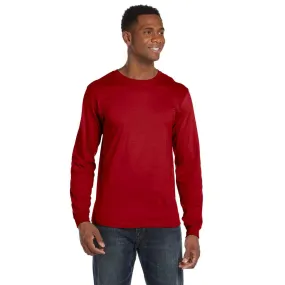 Anvil Men's Red Lightweight Long-Sleeve T-Shirt