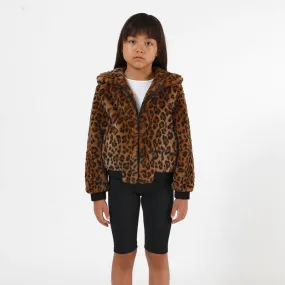 Apparis Lily Kids Coat in Leopard