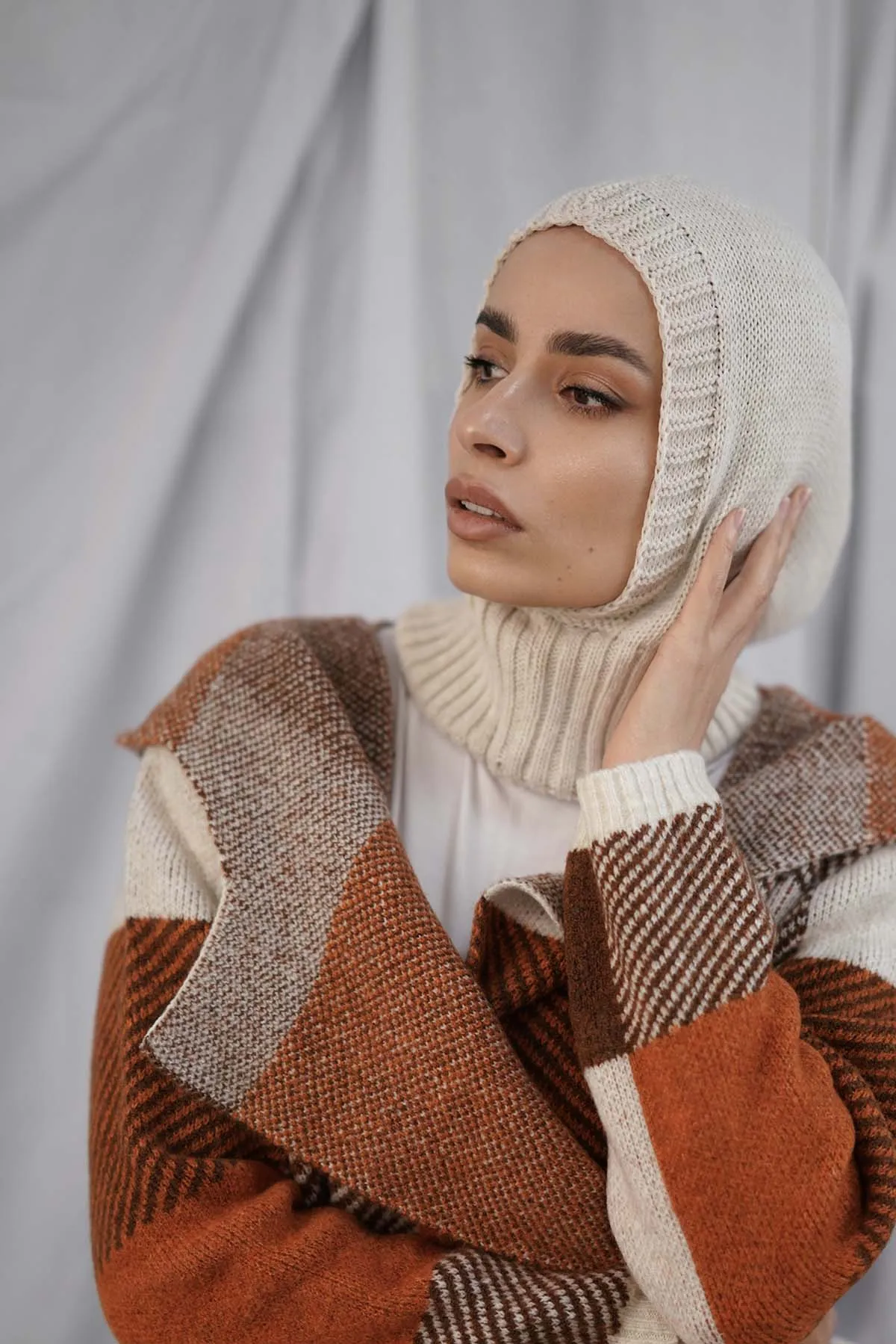 Balaclava Hijab - Beige