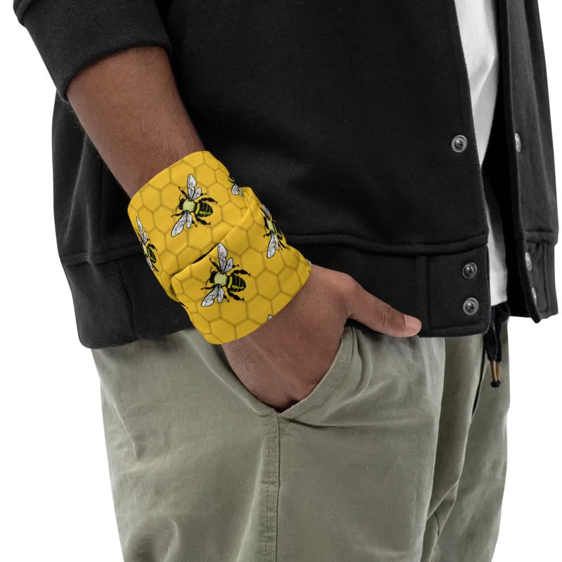Bees on Honeycomb Neck Gaiter