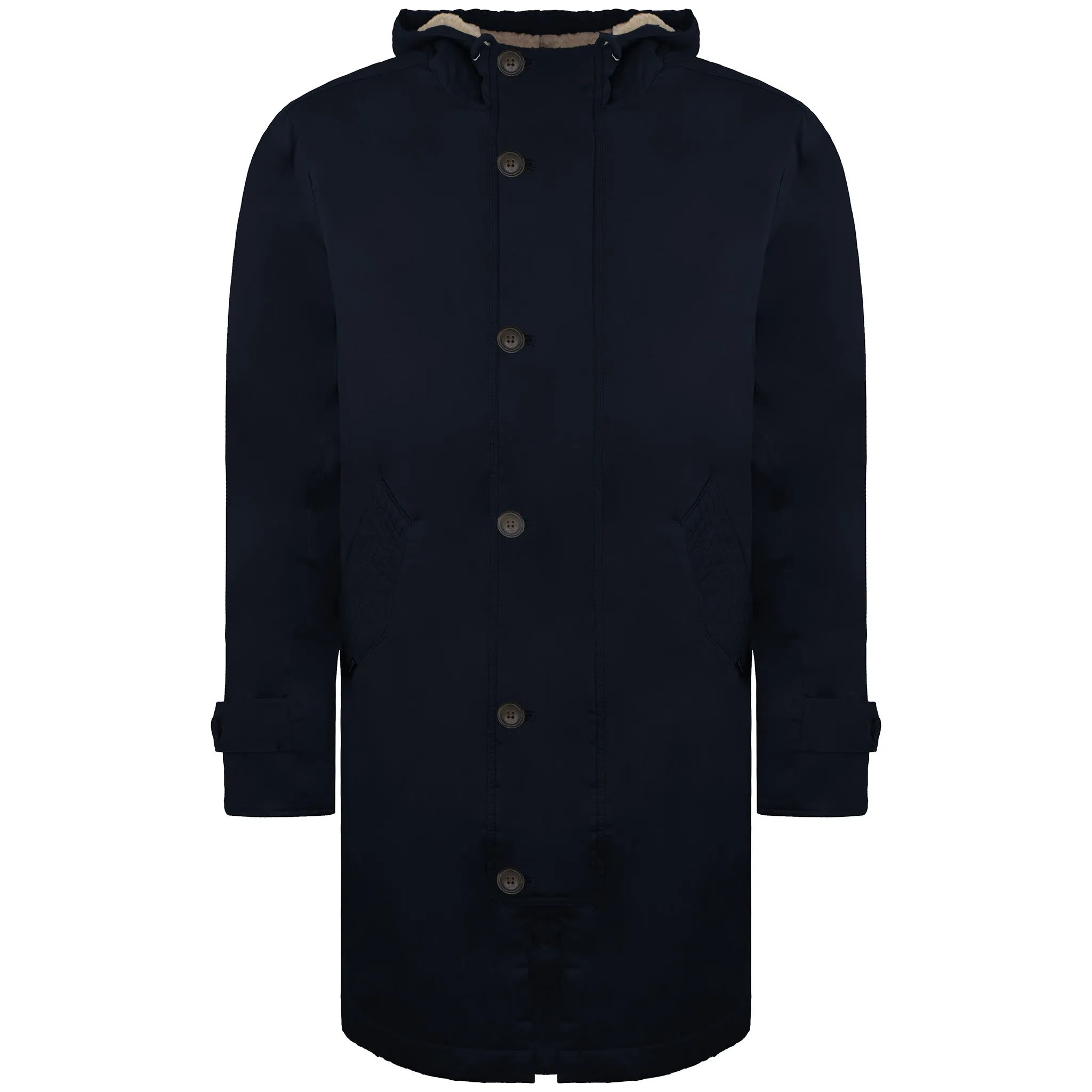 Ben Sherman Modern Mens Navy Parka Jacket