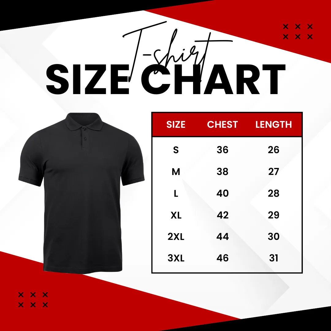 Black and Ginger Colour Polo T-Shirt