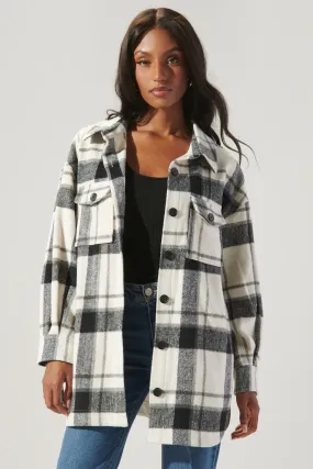 Black/White Plaid Shacket