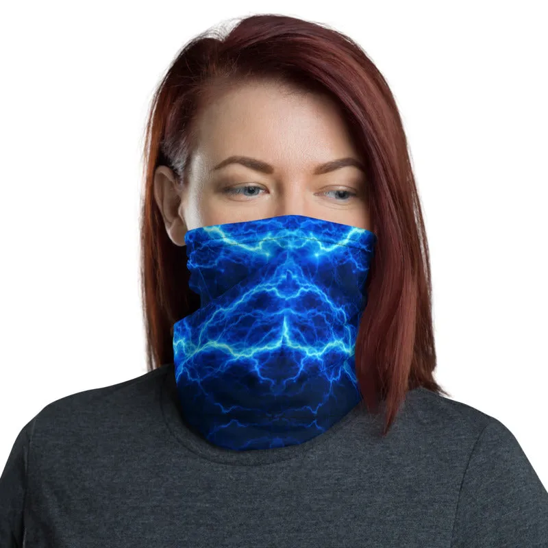 Blue Lightning Neck Gaiter