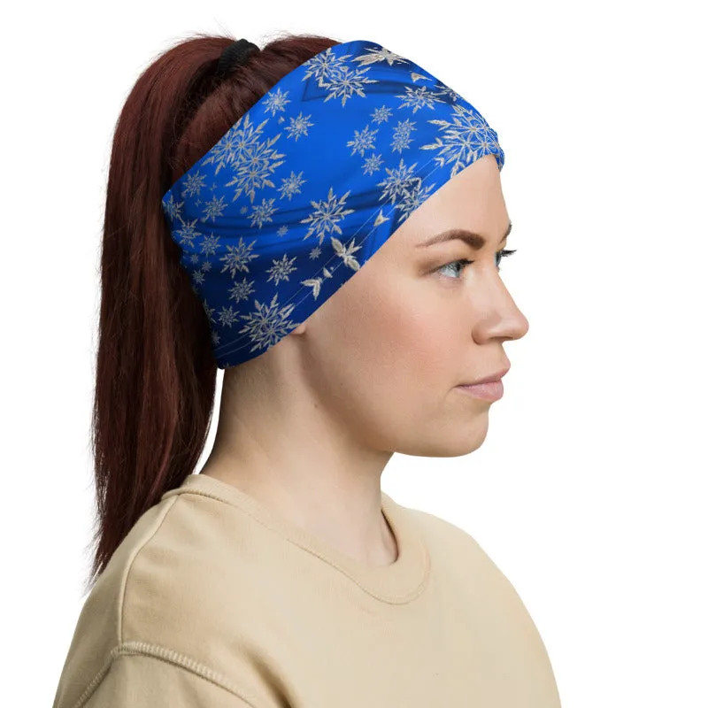 Blue Snowflakes Neck Gaiter