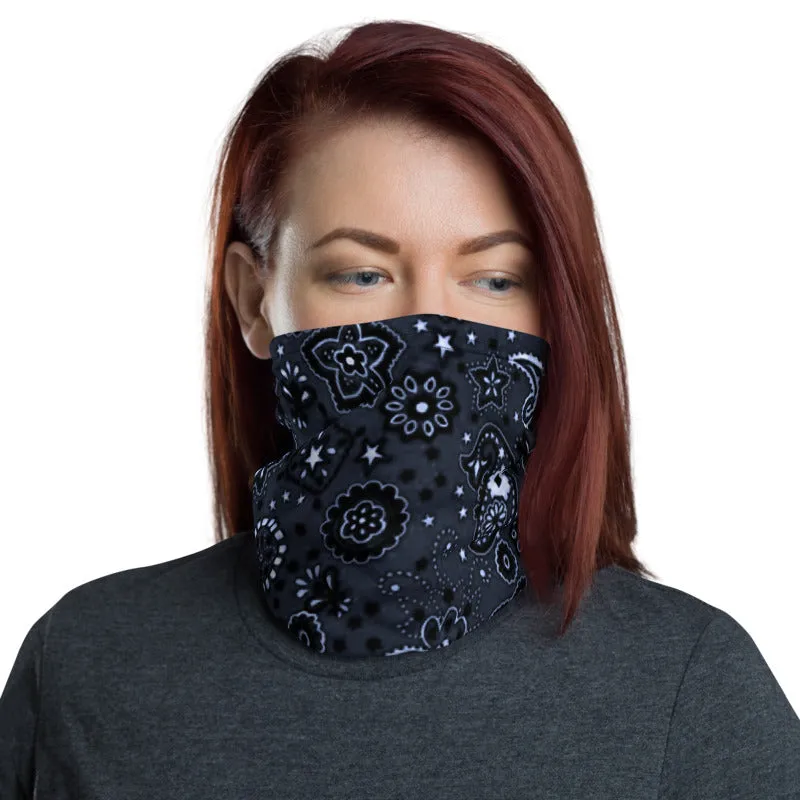Blued Steel Bandanna Neck gaiter