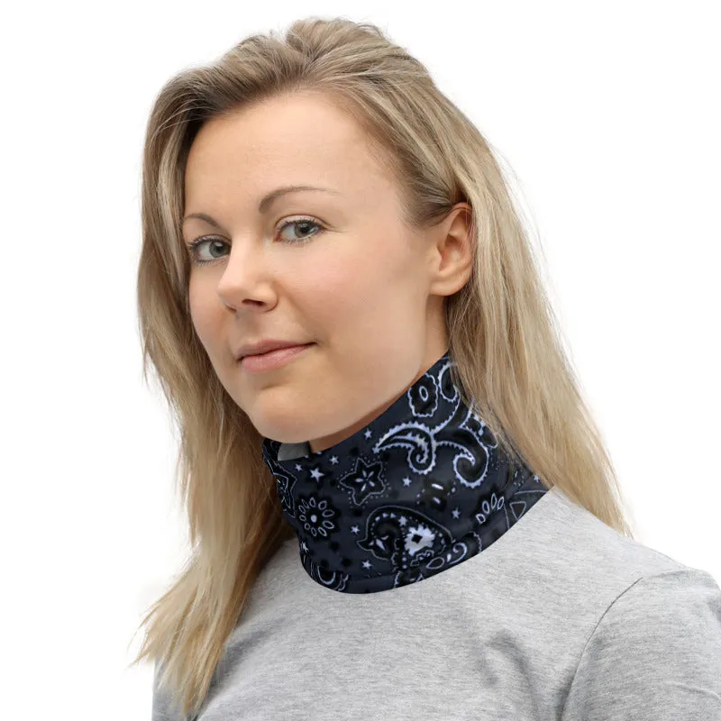 Blued Steel Bandanna Neck gaiter