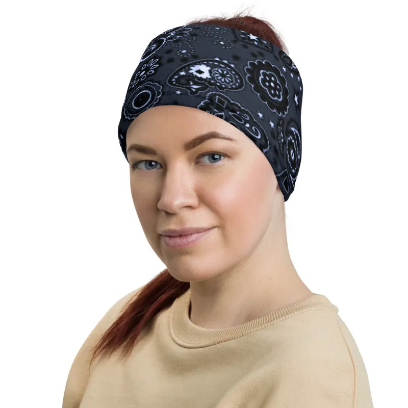 Blued Steel Bandanna Neck gaiter