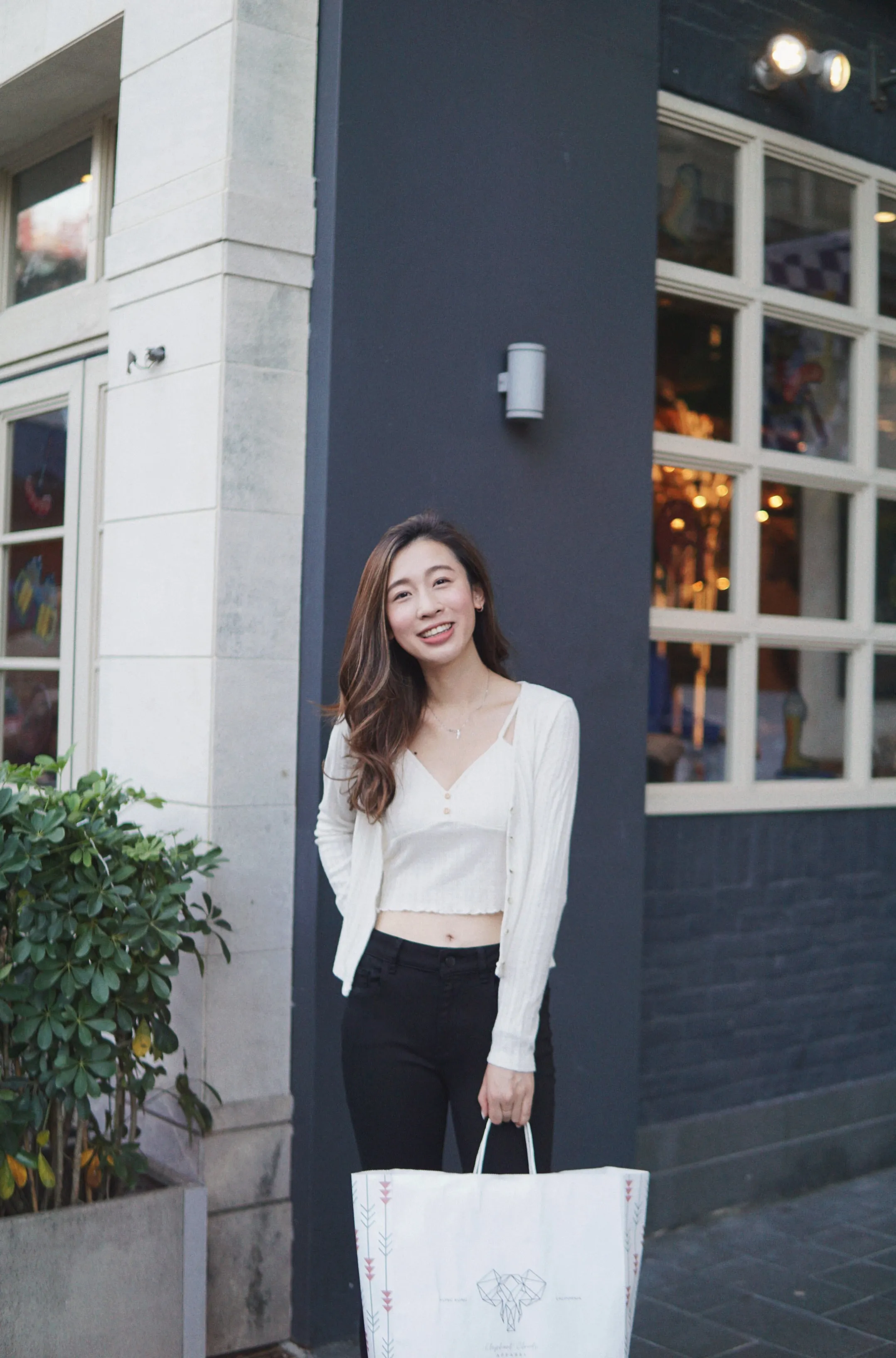 Button-Down Knit Cardigan Top