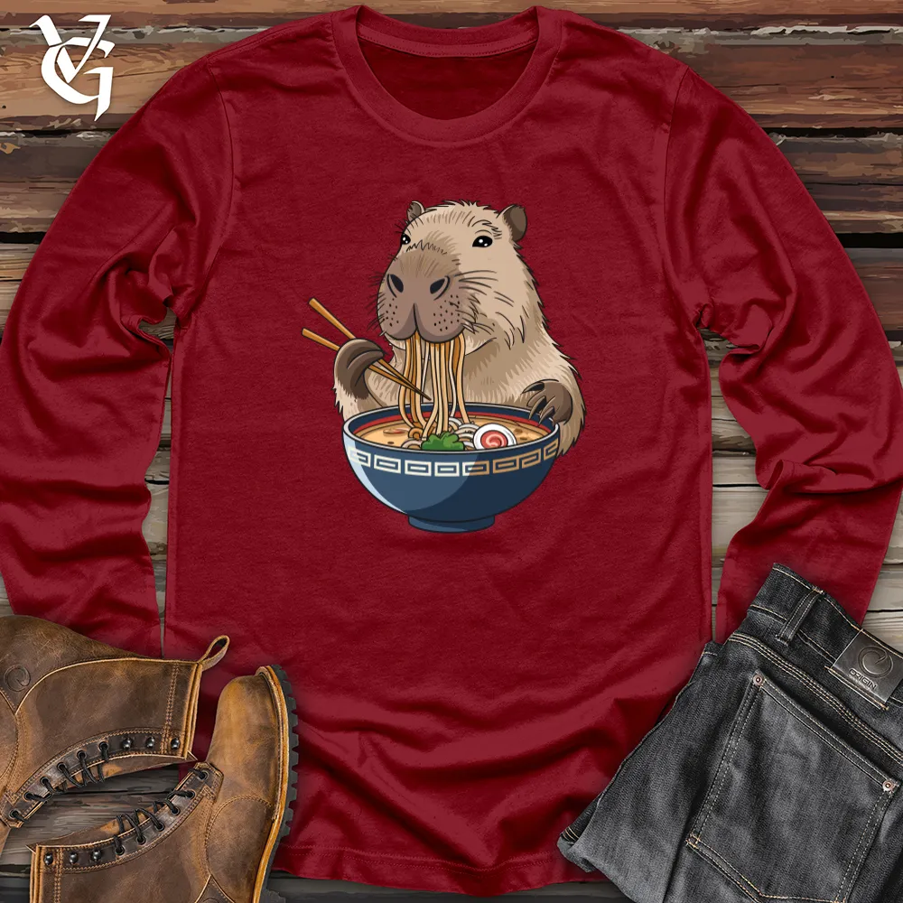 Capybara Eating Noodles Long Sleeve