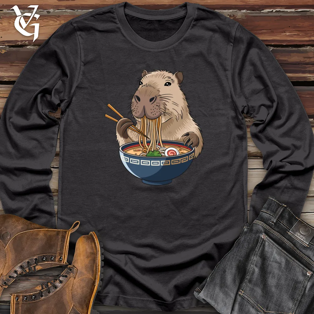 Capybara Eating Noodles Long Sleeve