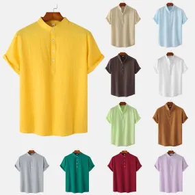 Casual Solid Color Short Sleeve T-Shirt - GlamzLife