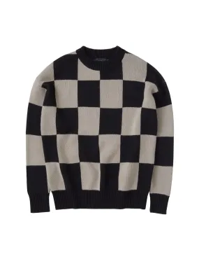 Checkerboard Sweater Black