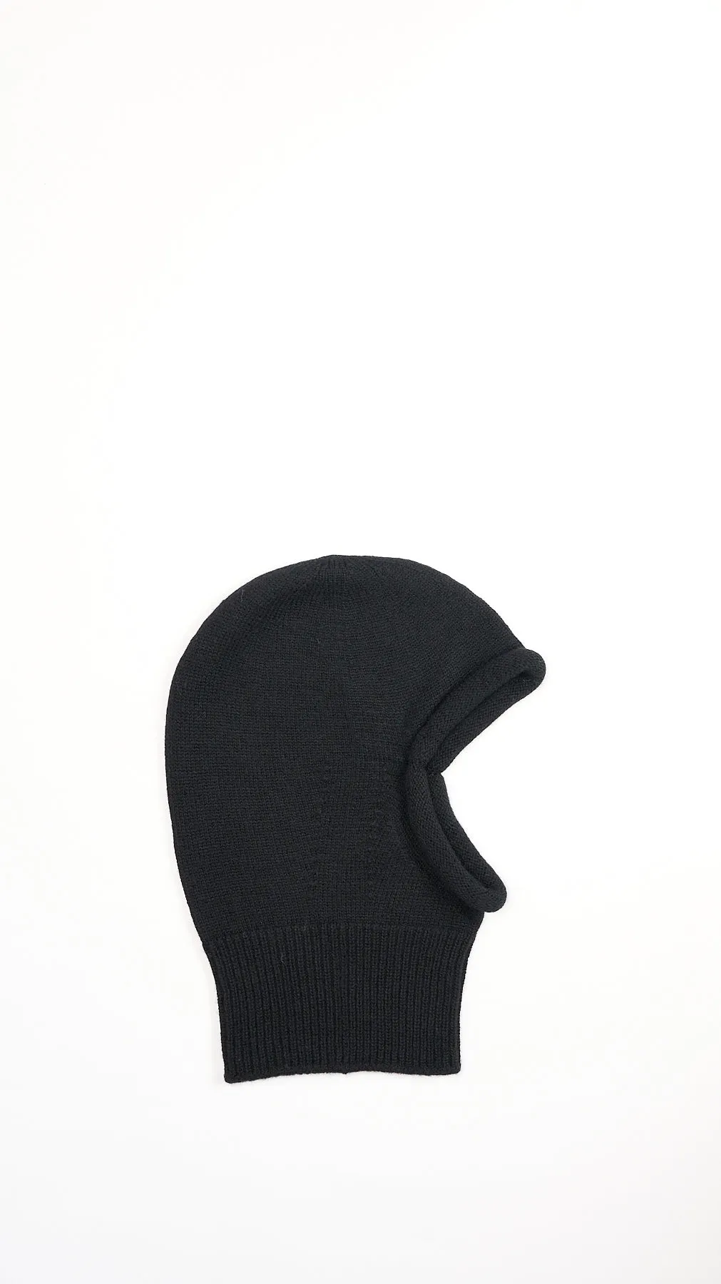 Chunky Wool Acc Balaclava in Black