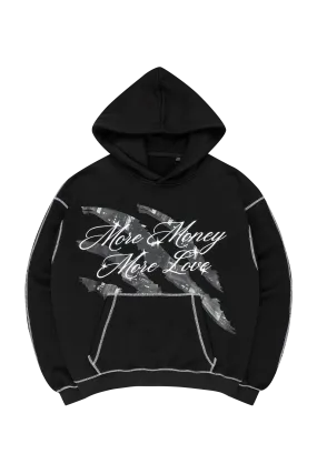 CITY LIGHTS FLATLOCK HOODIE BLACK
