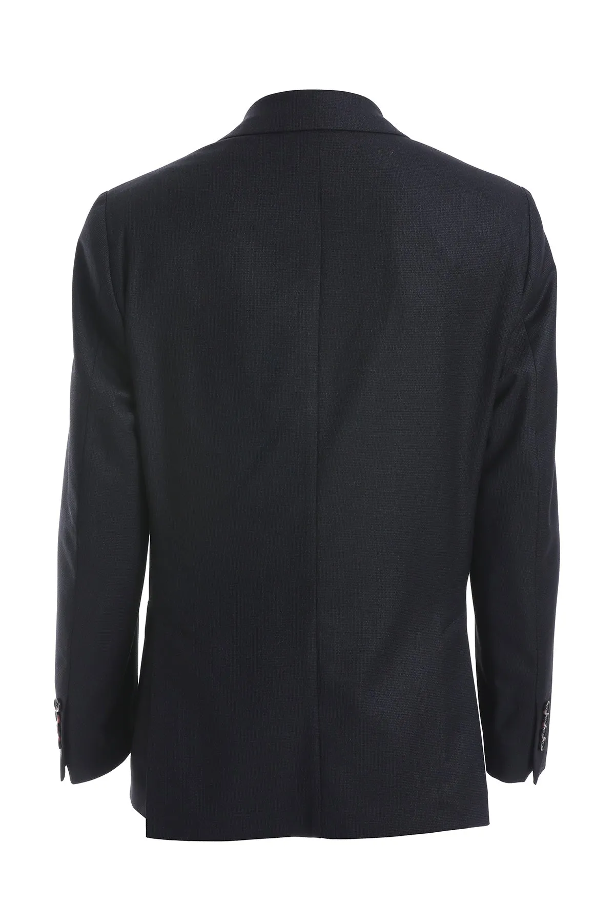 Comfort Fit Peak Lapel Dark Navy Casual Blazer