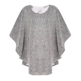 Cosmonaut Reversible Gray Teddy Poncho