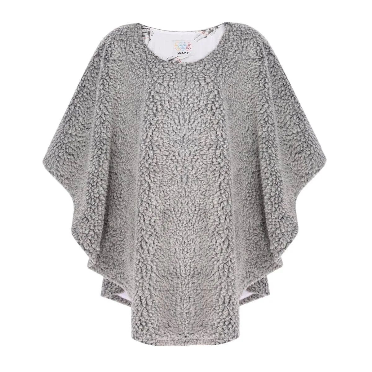 Cosmonaut Reversible Gray Teddy Poncho
