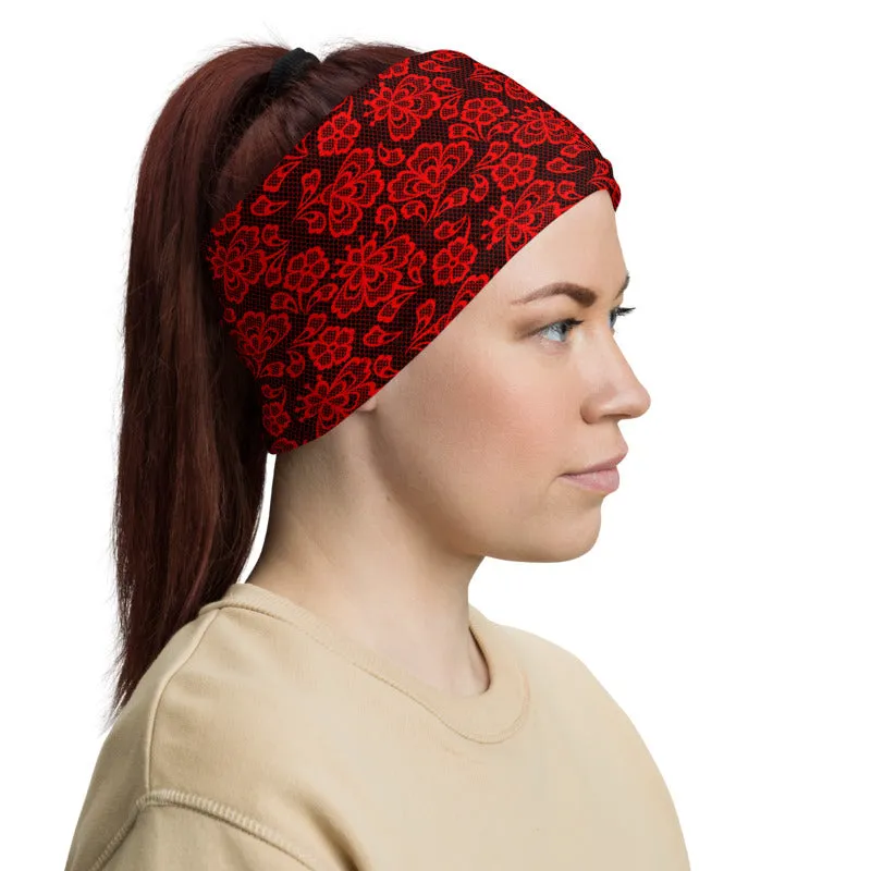Crimson Lace Neck Gaiter