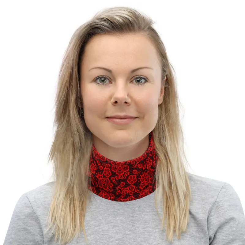 Crimson Lace Neck Gaiter