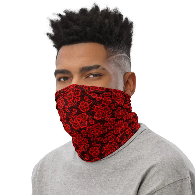 Crimson Lace Neck Gaiter