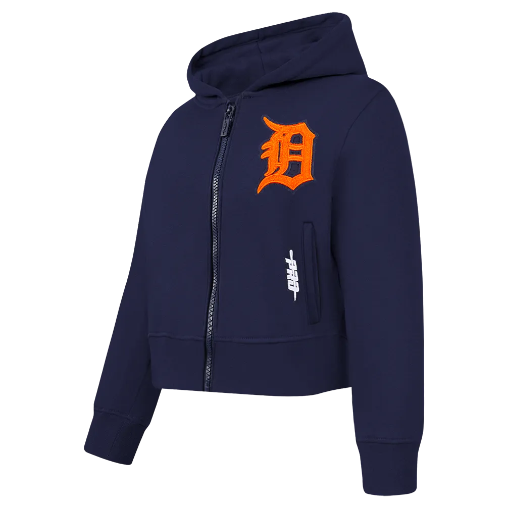 DETROIT TIGERS CLASSIC TODDLER GIRLS FLC FZ HOODIE (MIDNIGHT NAVY)
