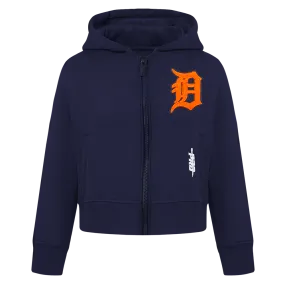 DETROIT TIGERS CLASSIC TODDLER GIRLS FLC FZ HOODIE (MIDNIGHT NAVY)