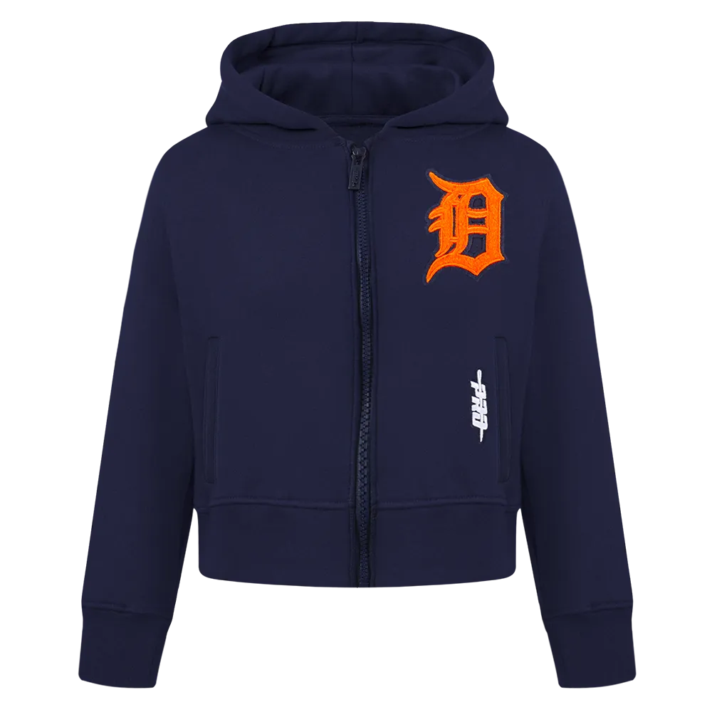 DETROIT TIGERS CLASSIC TODDLER GIRLS FLC FZ HOODIE (MIDNIGHT NAVY)