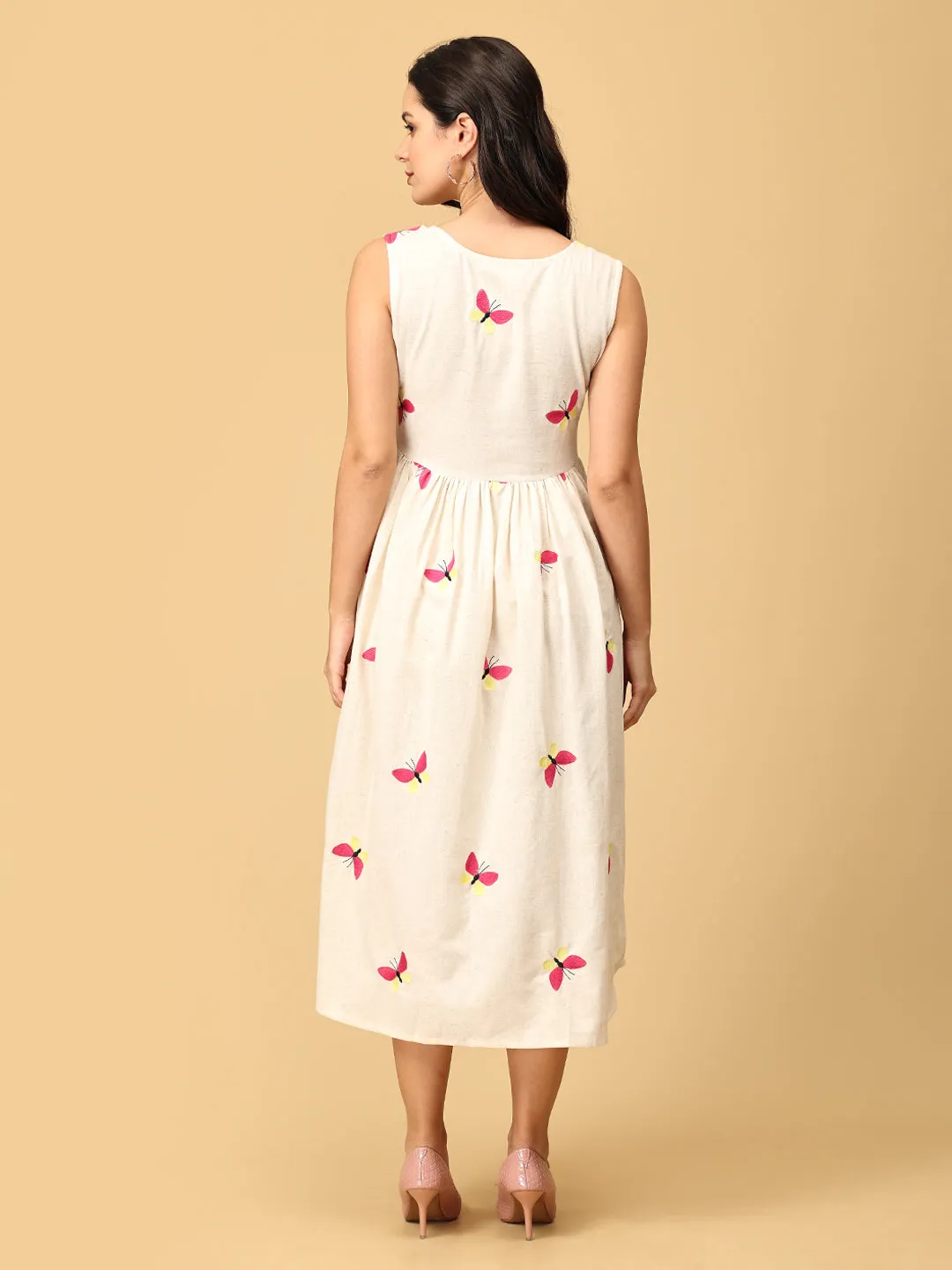 Dreamscape Wings Women's Dress Set With Jacket