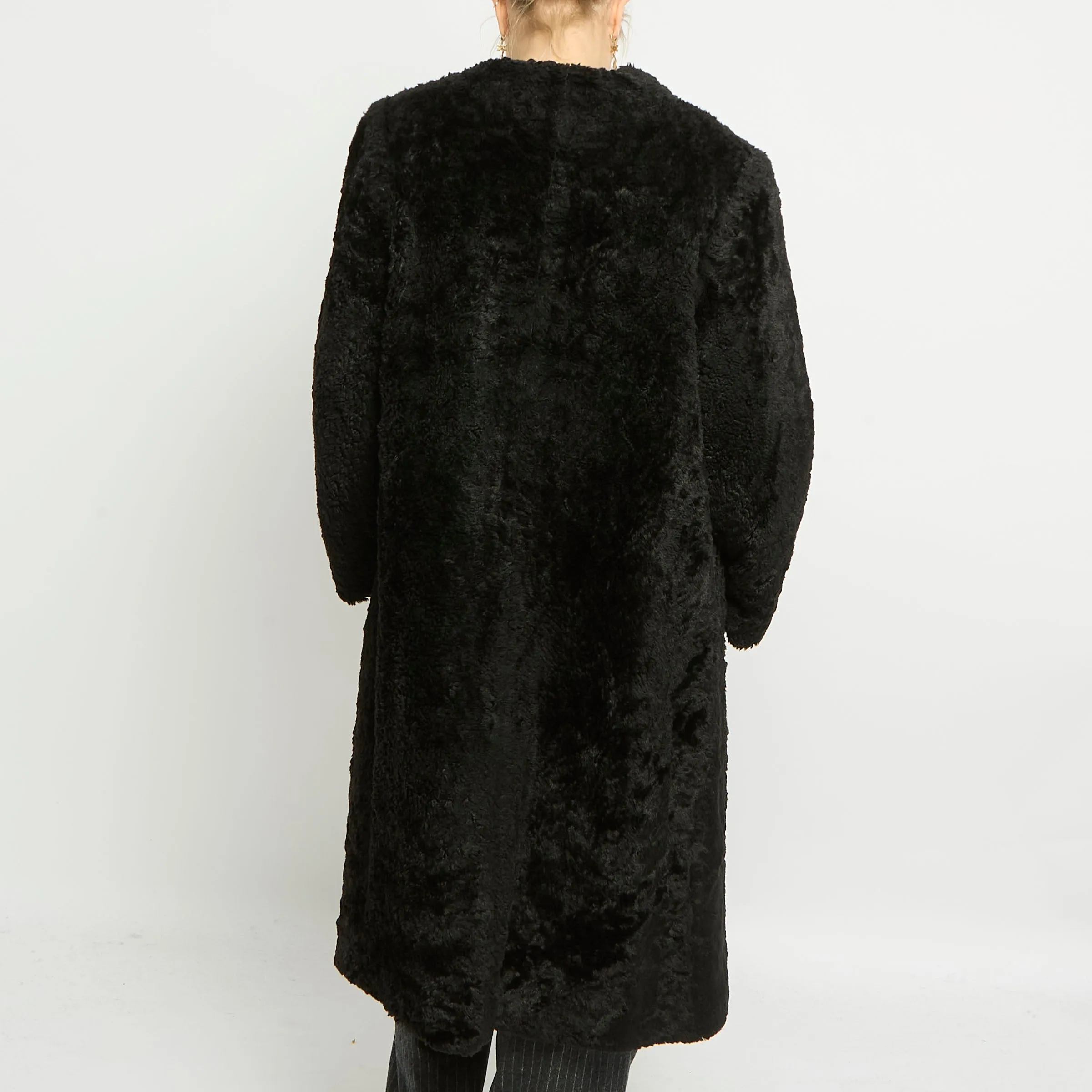 Faux Teddy Bear Fur Coat - UK 12