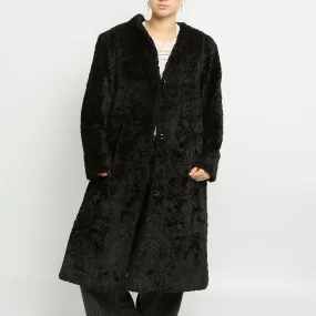Faux Teddy Bear Fur Coat - UK 12