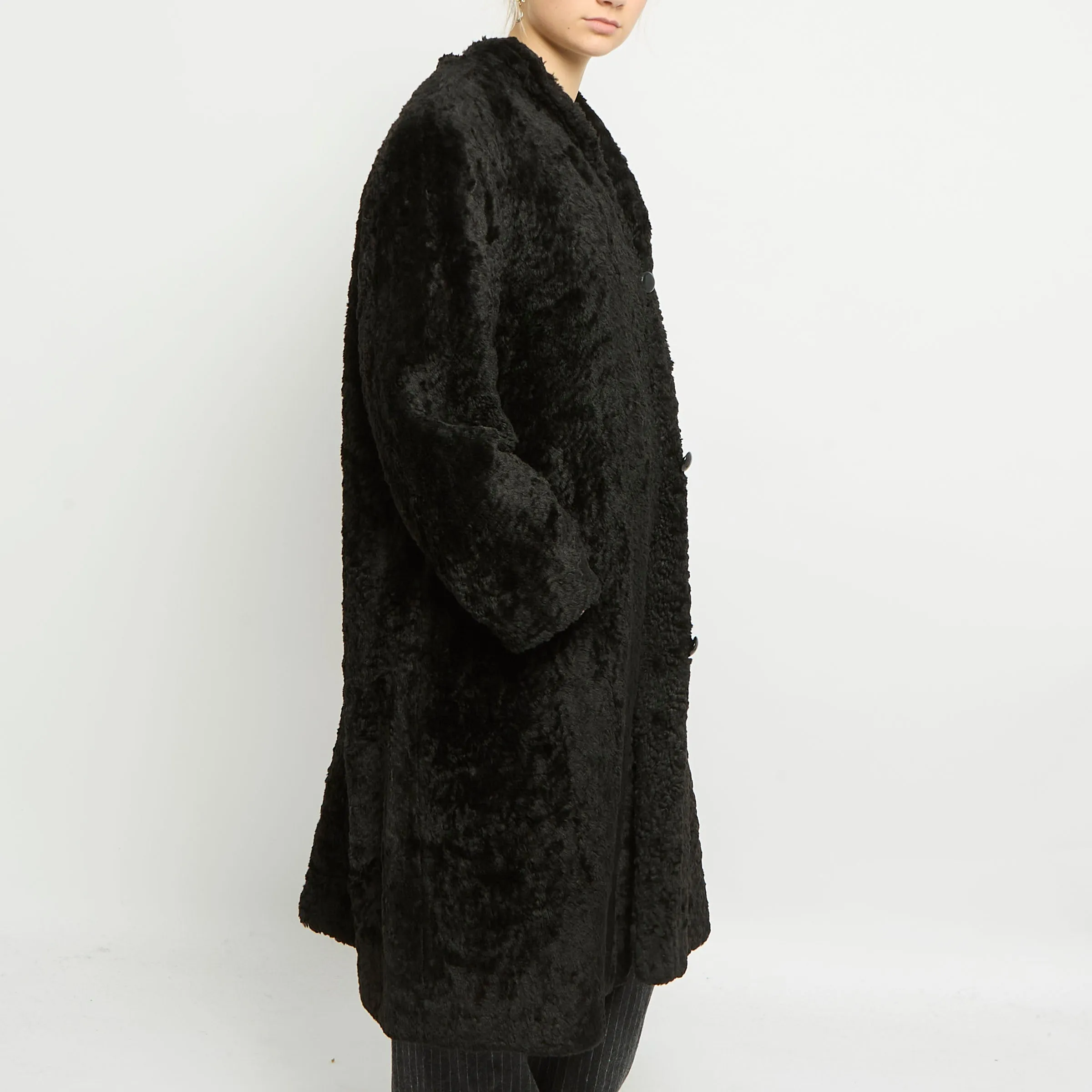 Faux Teddy Bear Fur Coat - UK 12