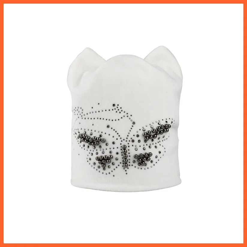 Female Beanie  Autumn  Winter Hip-Hop Caps | Fashion Skullies Rhinestone Hats For Women | Beanies Balaclava  Women Skullies