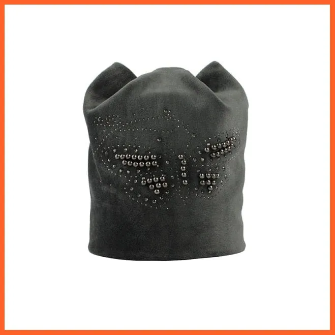 Female Beanie  Autumn  Winter Hip-Hop Caps | Fashion Skullies Rhinestone Hats For Women | Beanies Balaclava  Women Skullies
