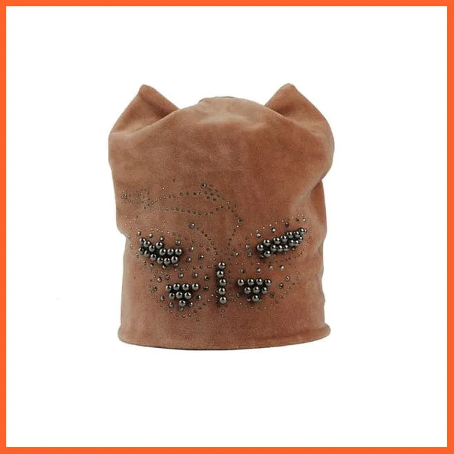 Female Beanie  Autumn  Winter Hip-Hop Caps | Fashion Skullies Rhinestone Hats For Women | Beanies Balaclava  Women Skullies
