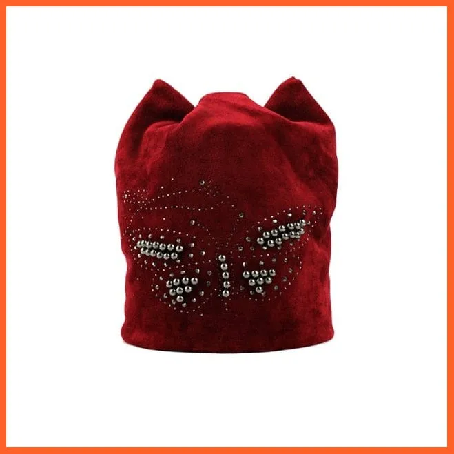 Female Beanie  Autumn  Winter Hip-Hop Caps | Fashion Skullies Rhinestone Hats For Women | Beanies Balaclava  Women Skullies