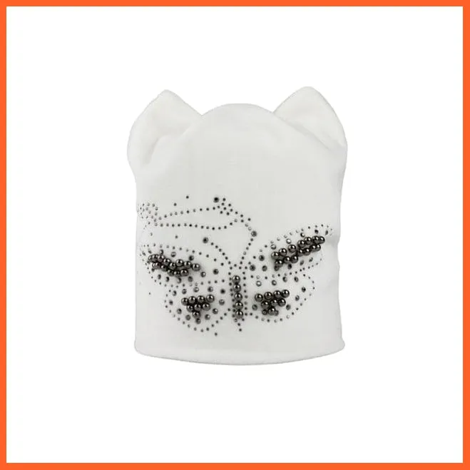 Female Beanie  Autumn  Winter Hip-Hop Caps | Fashion Skullies Rhinestone Hats For Women | Beanies Balaclava  Women Skullies