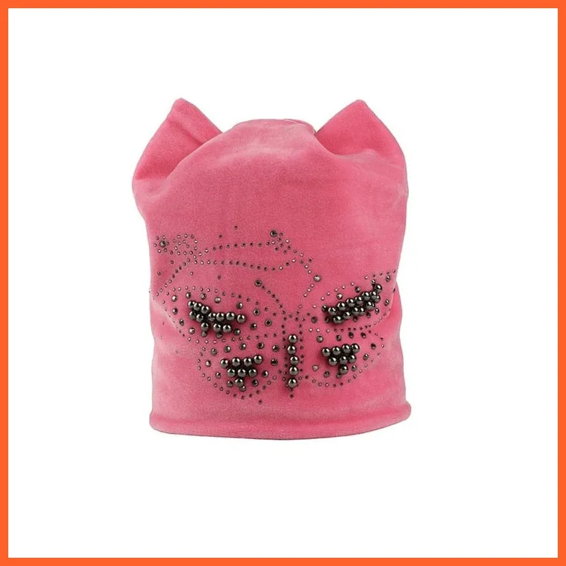 Female Beanie  Autumn  Winter Hip-Hop Caps | Fashion Skullies Rhinestone Hats For Women | Beanies Balaclava  Women Skullies
