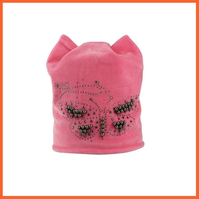 Female Beanie  Autumn  Winter Hip-Hop Caps | Fashion Skullies Rhinestone Hats For Women | Beanies Balaclava  Women Skullies