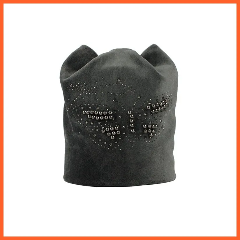 Female Beanie  Autumn  Winter Hip-Hop Caps | Fashion Skullies Rhinestone Hats For Women | Beanies Balaclava  Women Skullies
