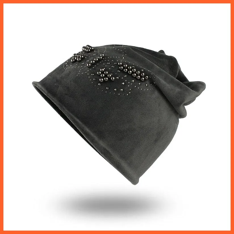Female Beanie  Autumn  Winter Hip-Hop Caps | Fashion Skullies Rhinestone Hats For Women | Beanies Balaclava  Women Skullies