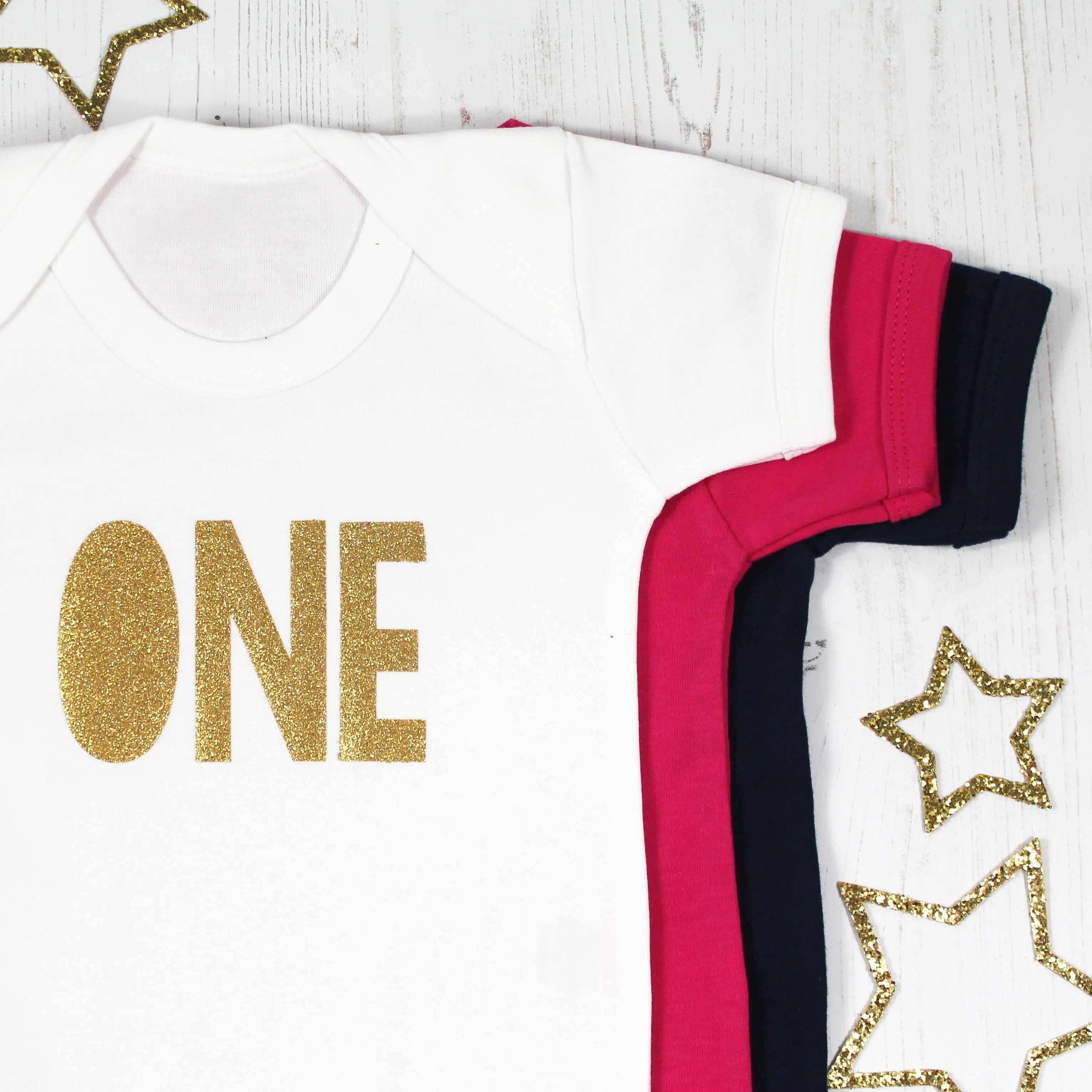 First Birthday Gold Bodysuit