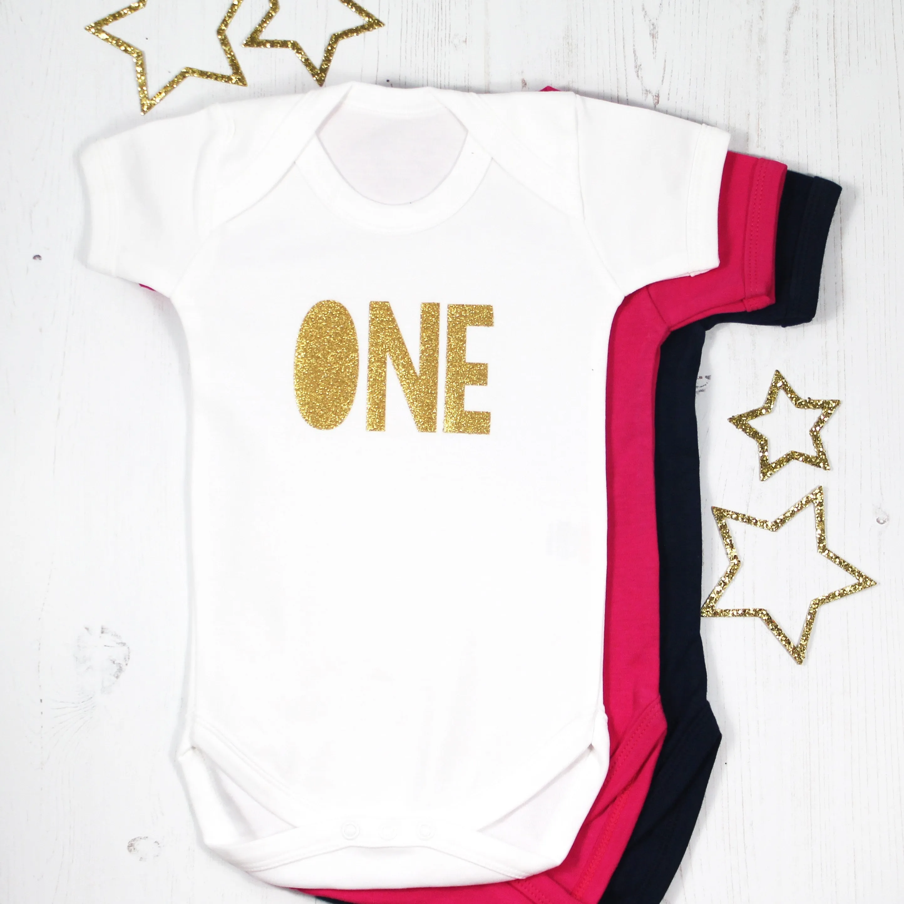 First Birthday Gold Bodysuit