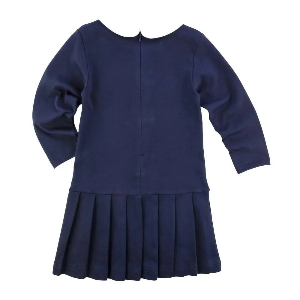 Florence Eiseman Knit Dress with Pleated Skirt & Bows