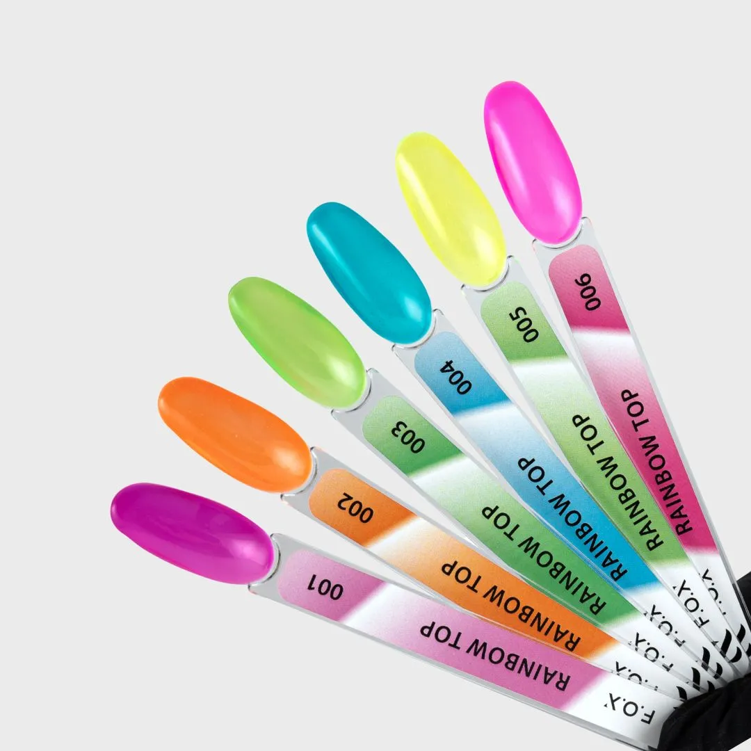 F.O.X Top "RAINBOW" 7ml samling (Gave fargekart)